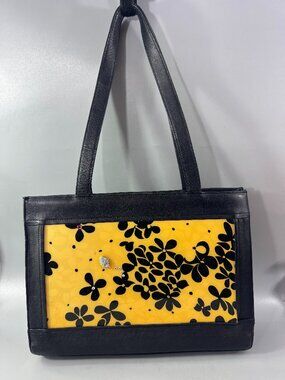 Exquisite Vintage Debbie Brooks New York Black Leather Shoulder Bag